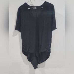 Soma Black Fitted Bodysuit Top / Size XXL